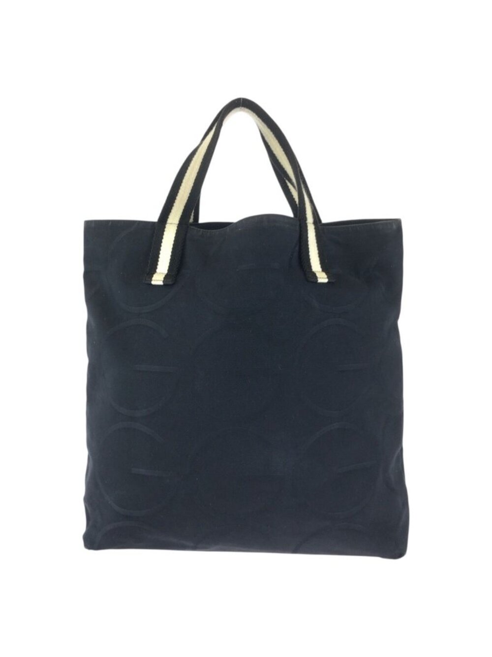 Gucci G Logo Black White Canvas Tote Bag